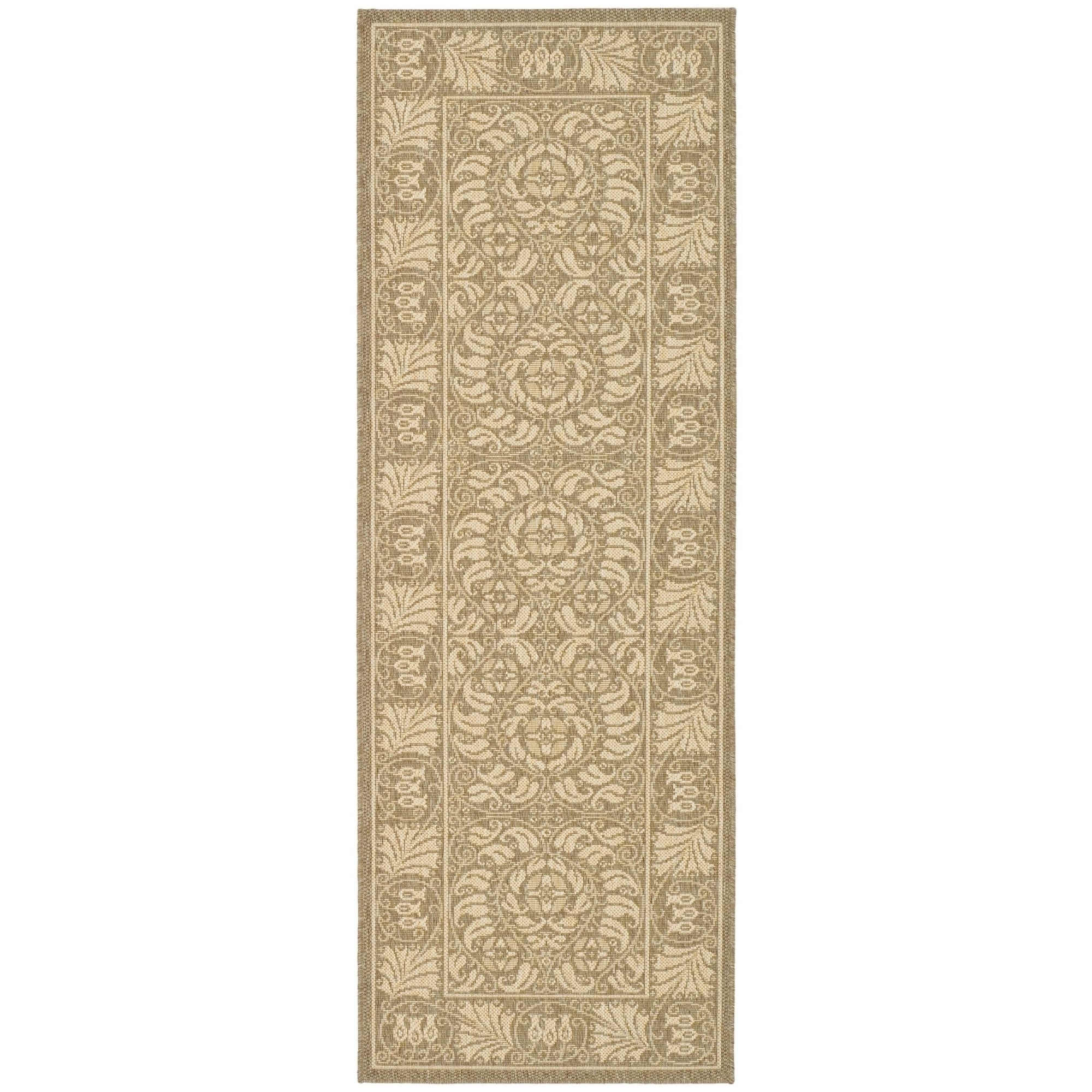 Safavieh Indoor/ Outdoor Courtyard Coffee/ Sand Rug (23 X 20)