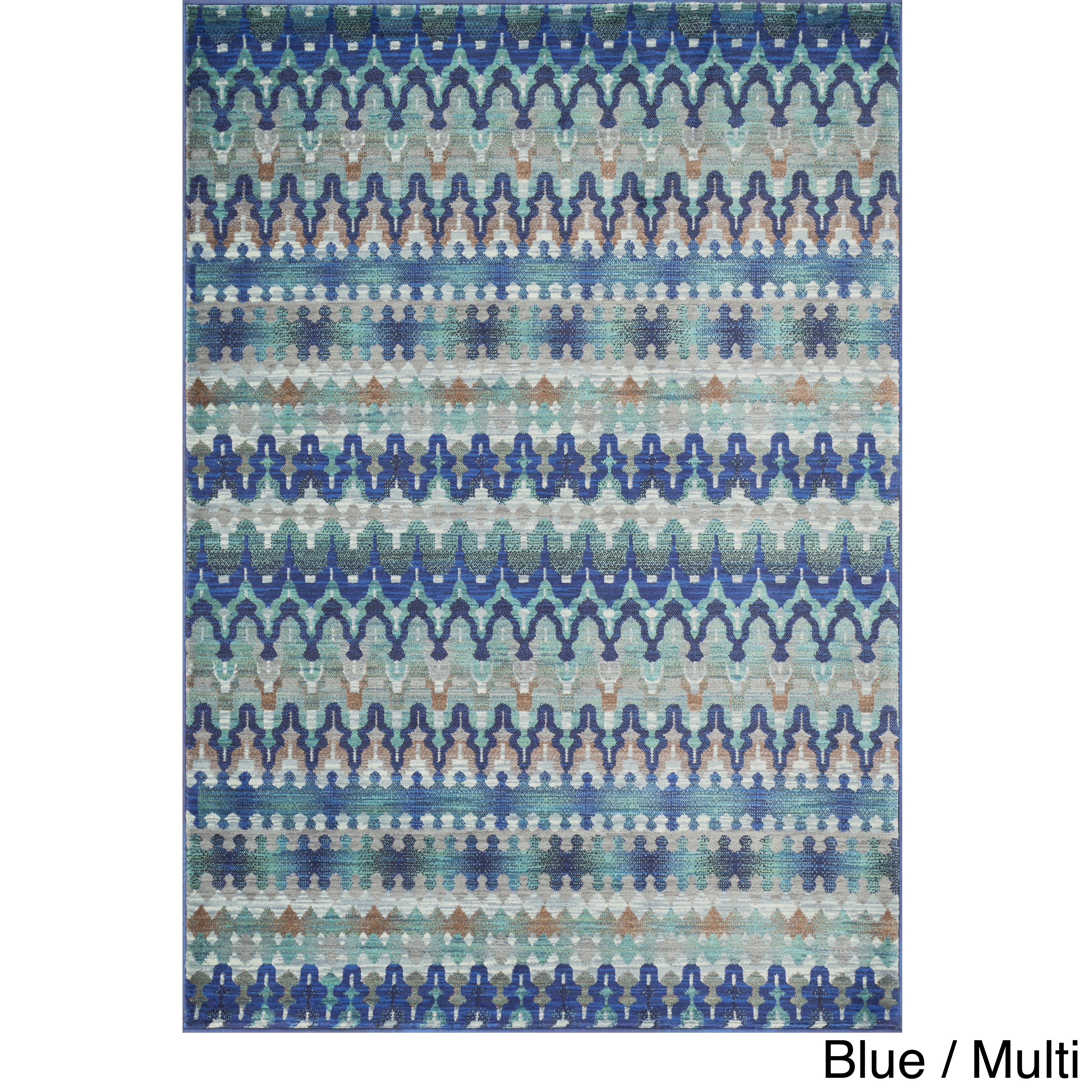 Skye Monet Multi Stripe Rug (52 X 77)