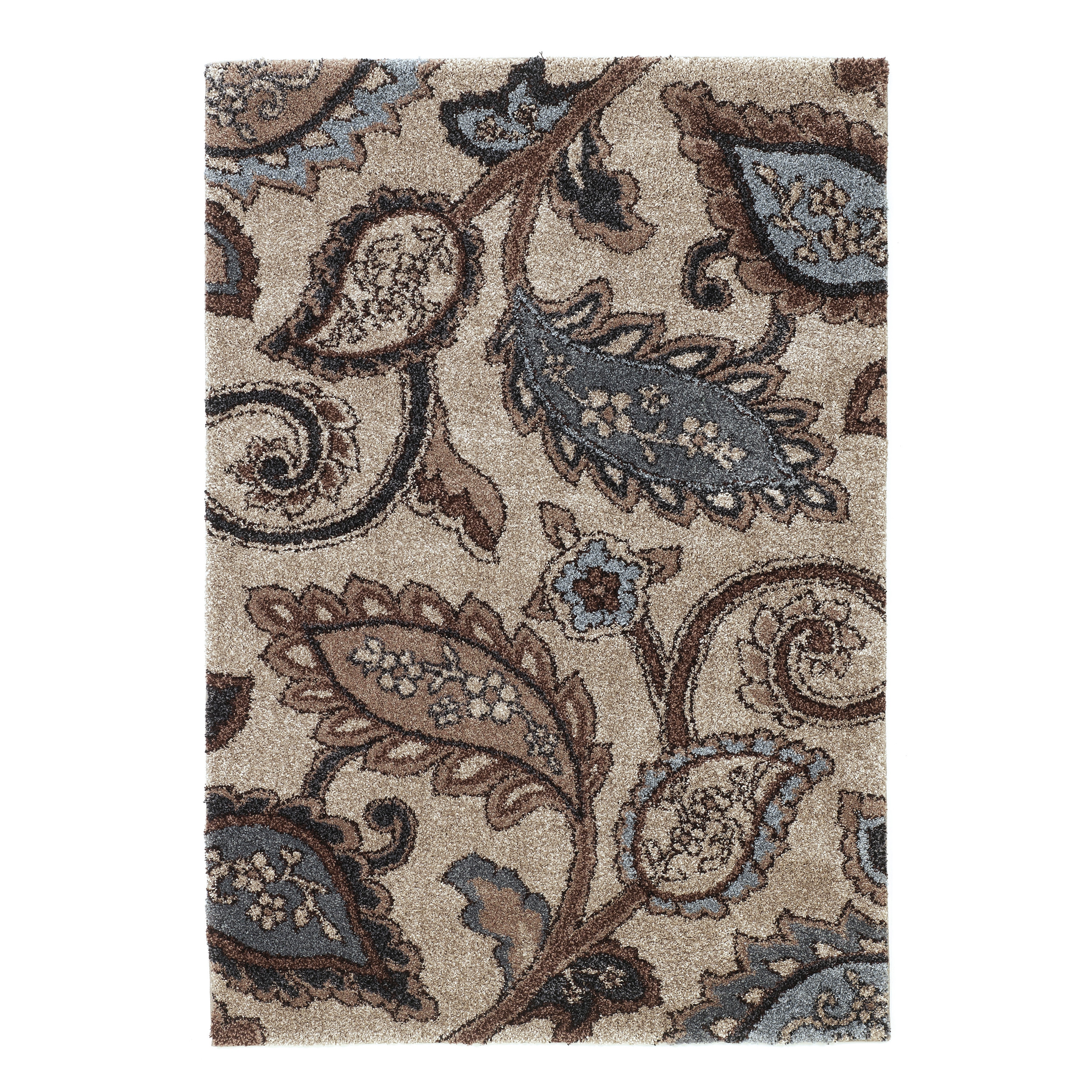 Signature Designs By Ashley Yvette Blue/ Beige Shag Rug (53x76)