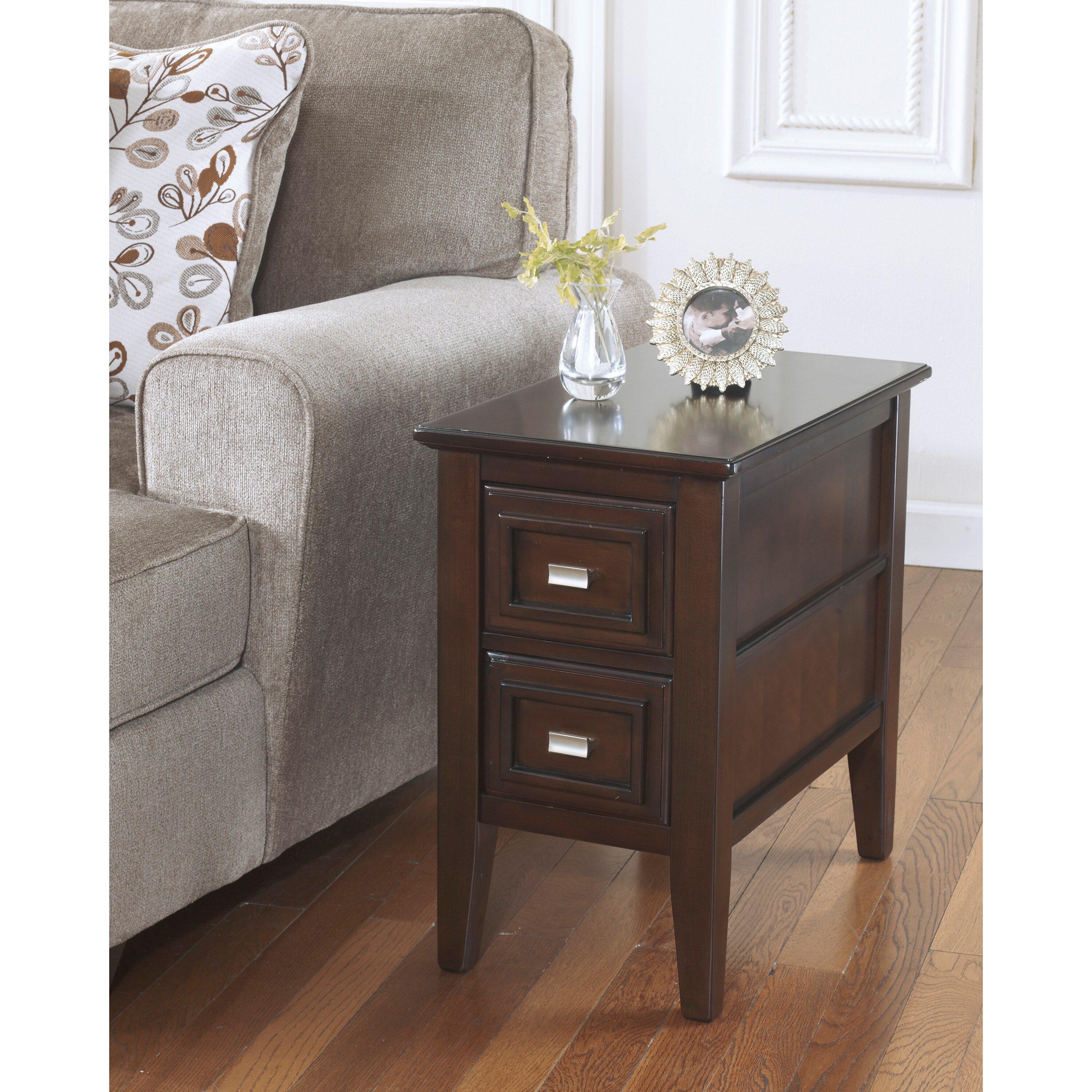 Shop Signature Designs By Ashley Larimer Mahogany Chair Side End Table Overstock 9158379