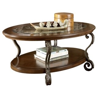Signature Design by Ashley Nestor Oval Medium Brown Cocktail Table