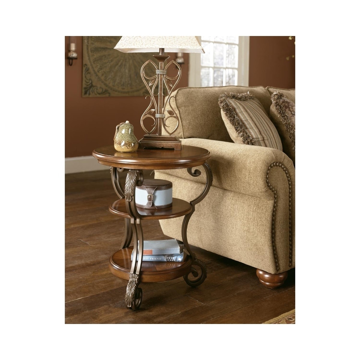 Nestor Medium Brown Chair Side End Table Brown Traditional, Rustic eBay
