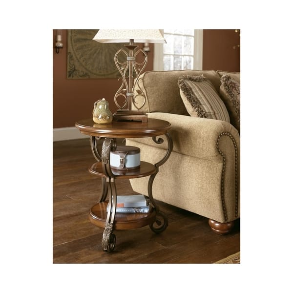 Nestor Medium Brown Chair Side End Table On Sale Overstock 9158406
