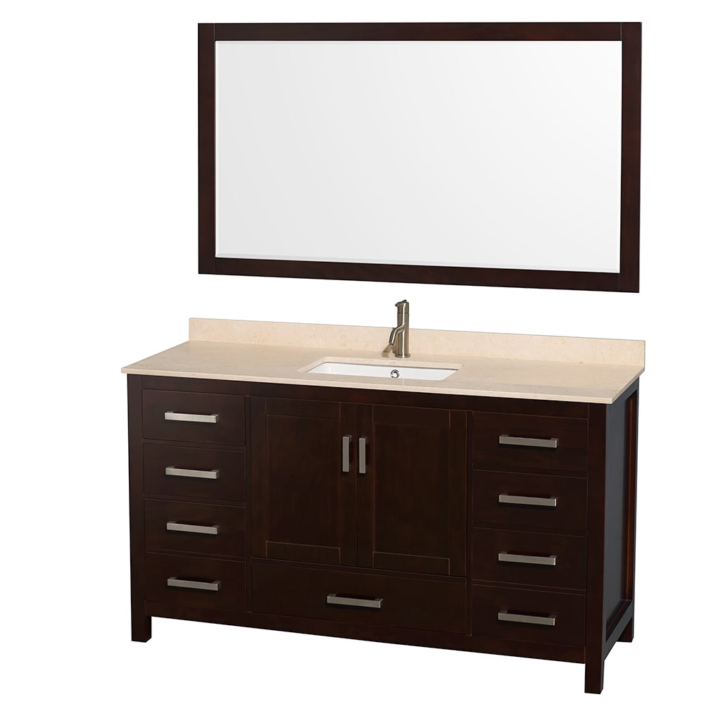 Wyndham Collection Sheffield 60 inch Single Espresso Vanity