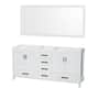 Option White, No Counter, 70-inch Mirror