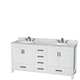 White, White Carrara Marble Top, No Mirror