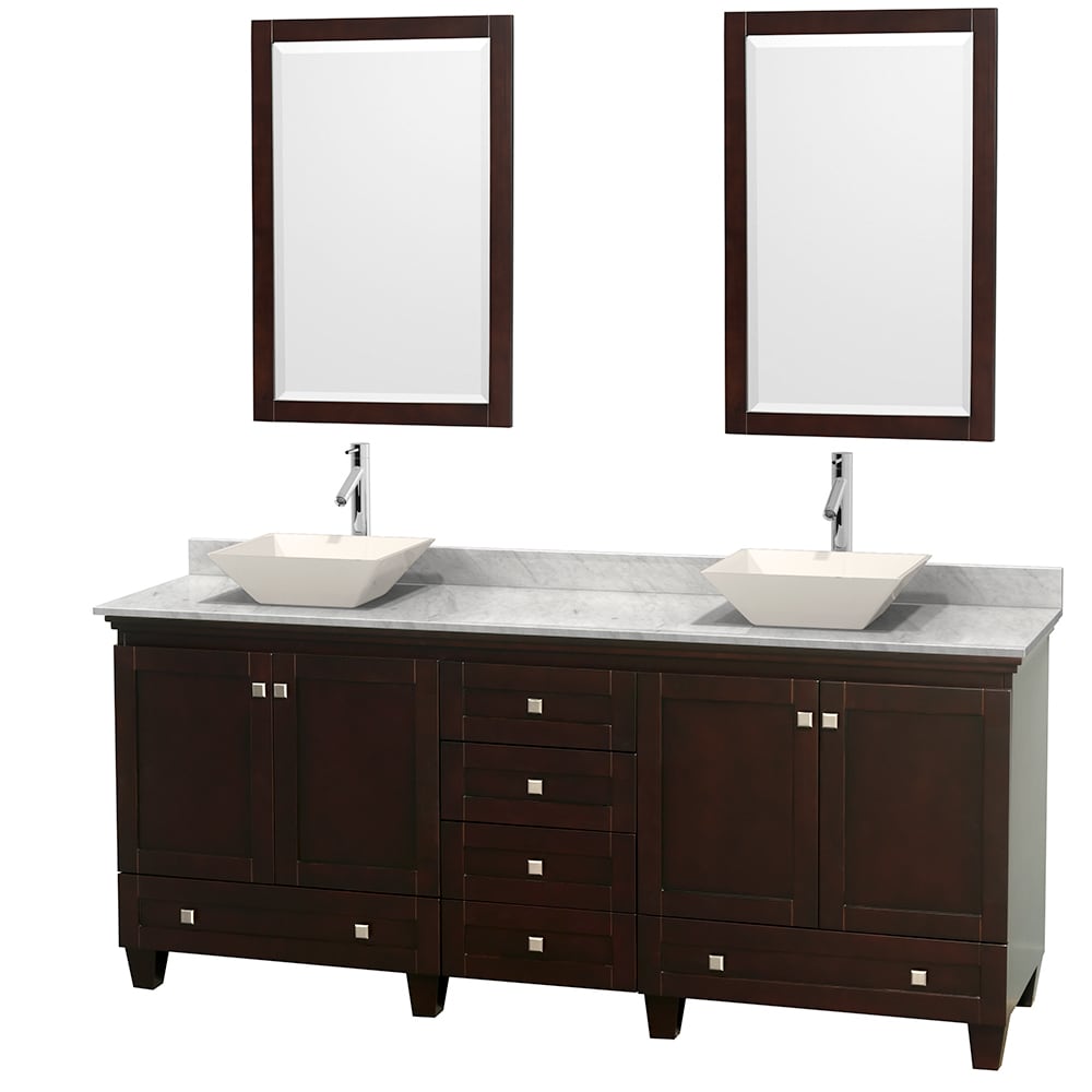 Wyndham Collection Acclaim 80 inch Double Espresso Vanity