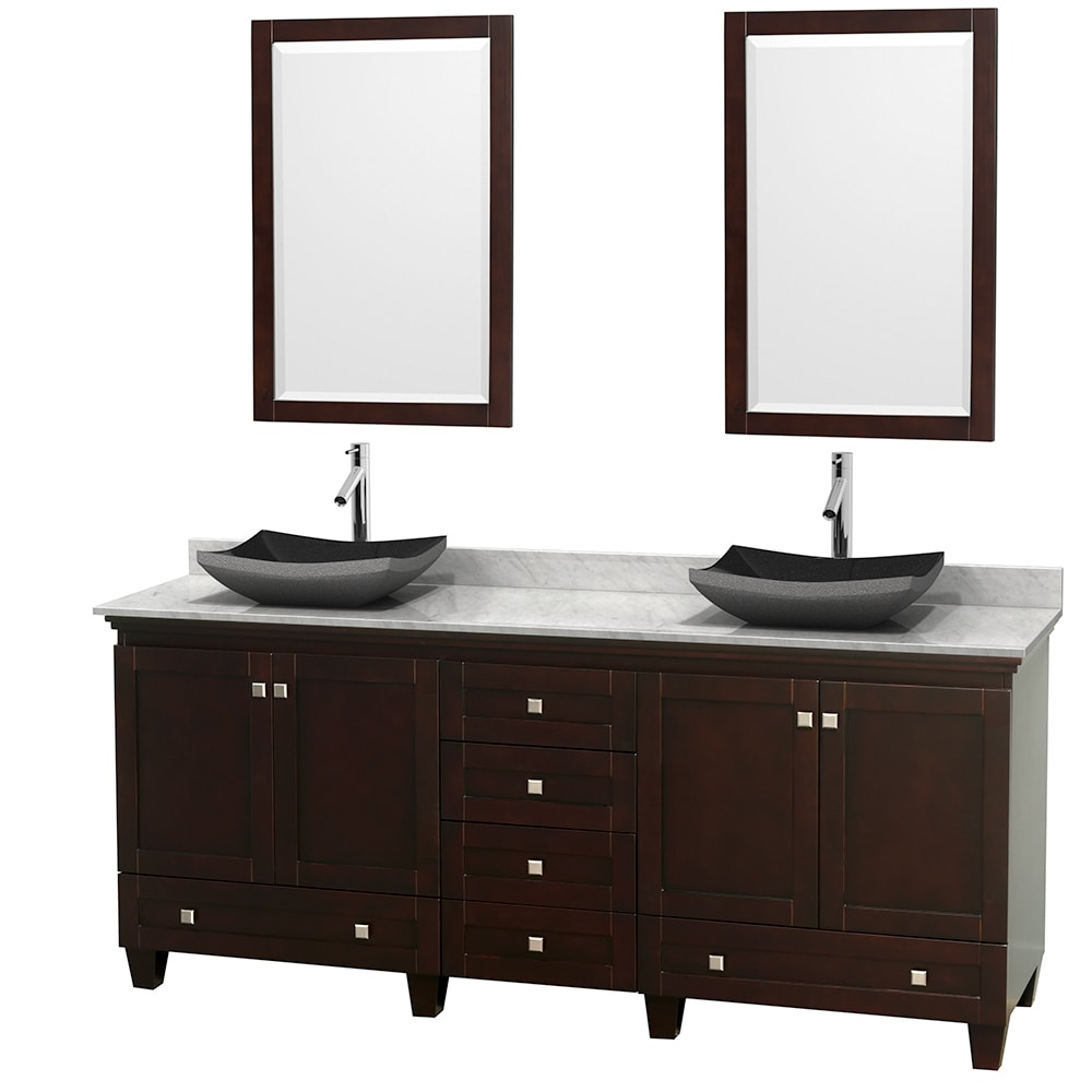 Wyndham Collection Acclaim 80 inch Double Espresso Vanity