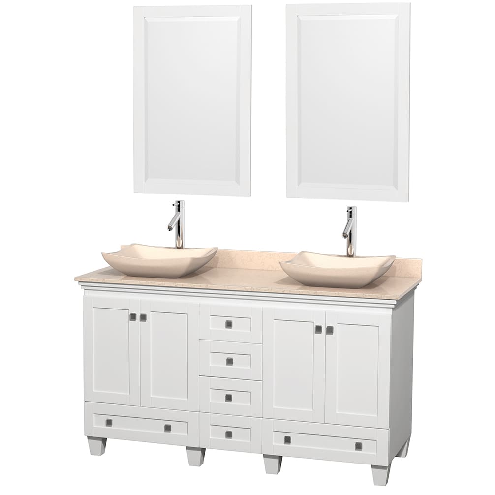 Wyndham Collection Wyndham Collection Acclaim 60 inch Double White Vanity White Size Double Vanities