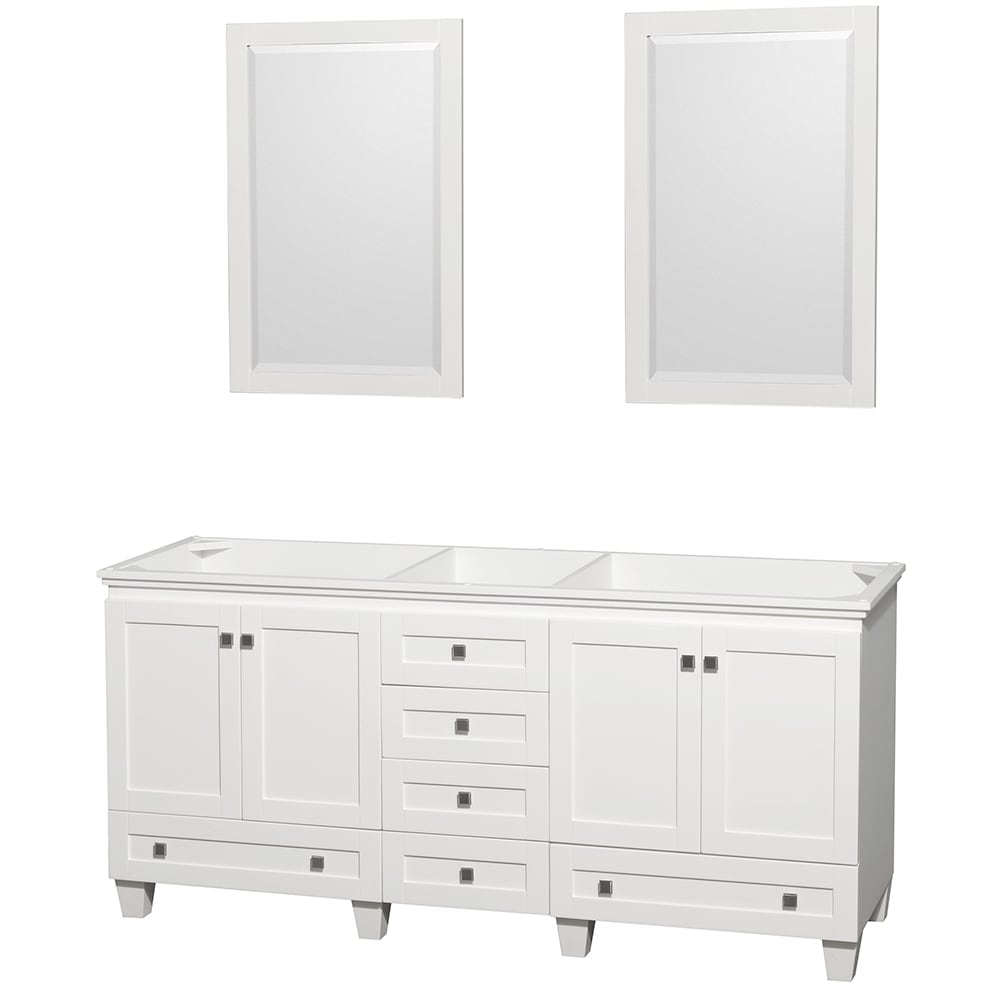 Wyndham Collection Wyndham Collection Acclaim White 72 inch Double Vanity White Size Double Vanities