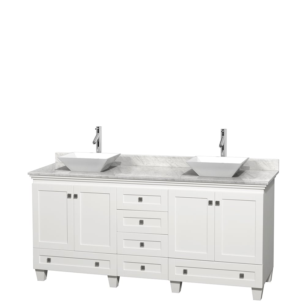 Wyndham Collection Wyndham Collection Acclaim White 72 inch Double Vanity White Size Double Vanities