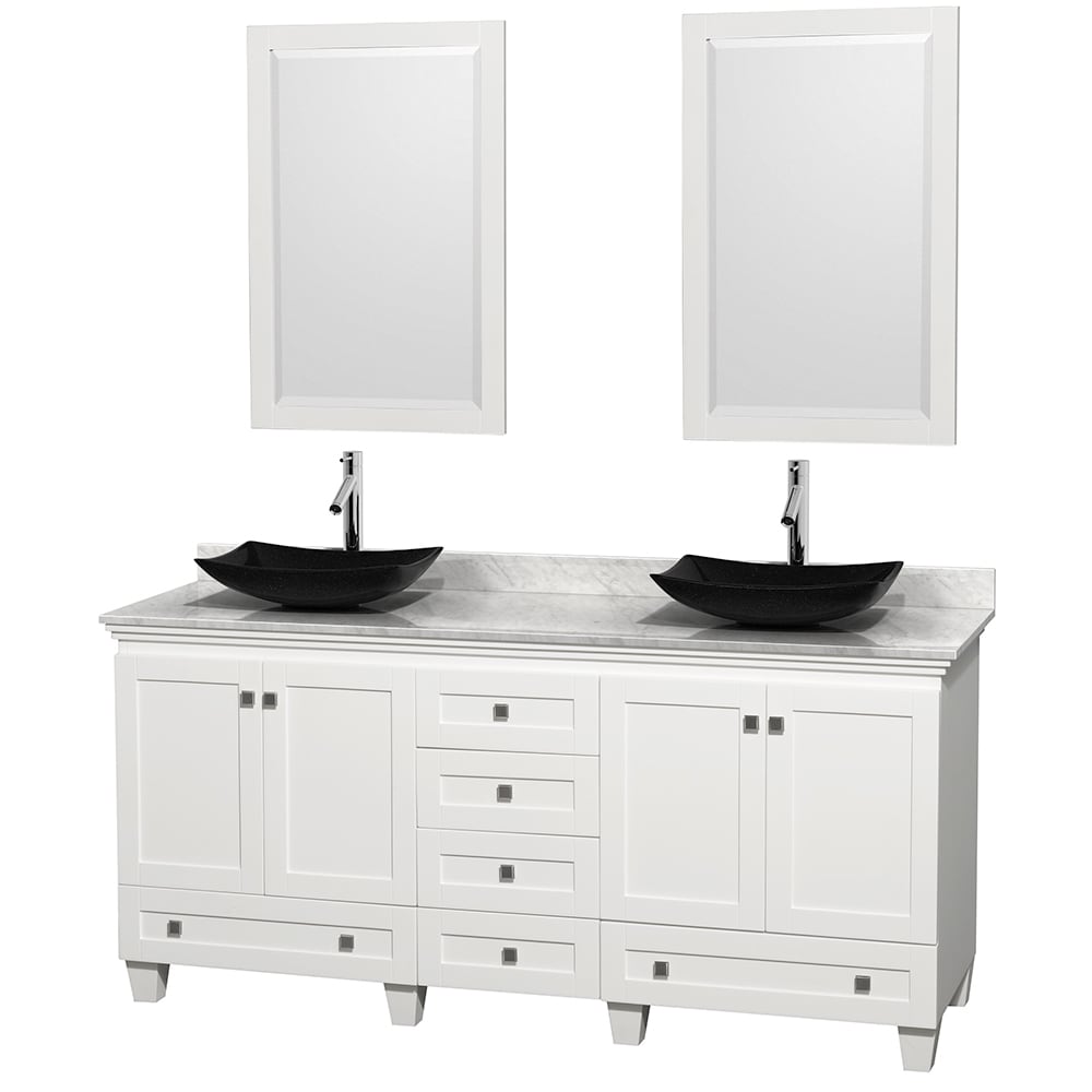 Wyndham Collection Acclaim 72 inch Double White Vanity