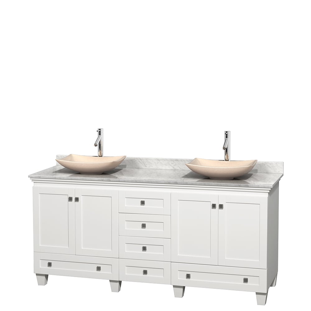 Wyndham Collection Wyndham Collection Acclaim 72 inch Double White Vanity White Size Double Vanities