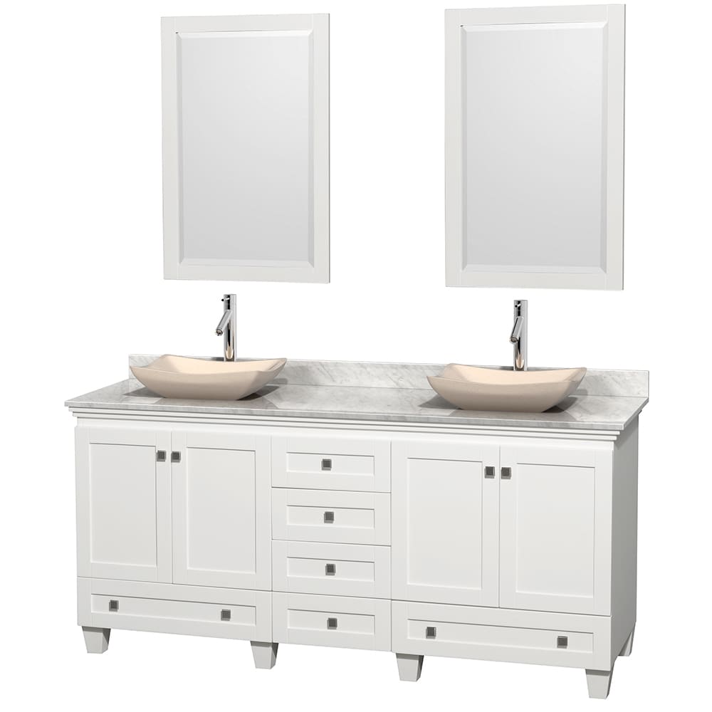 Wyndham Collection Wyndham Collection Acclaim 72 inch Double White Vanity White Size Double Vanities