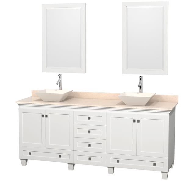 Wyndham Collection Acclaim White 80-inch Double Vanity
