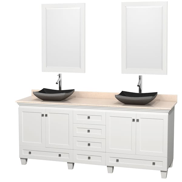 Wyndham Collection Acclaim White 80-inch Double Vanity
