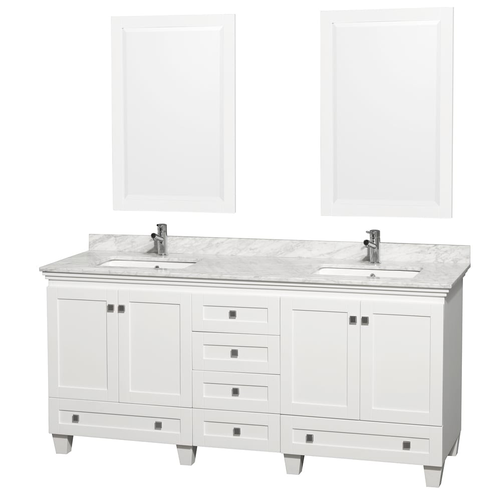 Wyndham Collection Acclaim White 72 inch Double Vanity