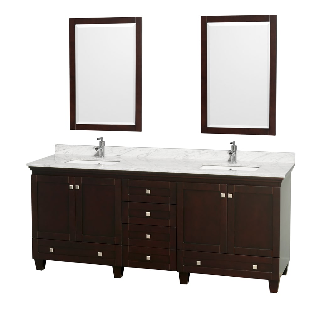 Wyndham Collection Acclaim 80 inch Double Espresso Vanity