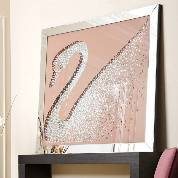 Crystal Wall Mirror abbyson living swan crystal wall mirror - free shipping today Crystal Wall Mirror abbyson living swan crystal wall mirror - free shipping today