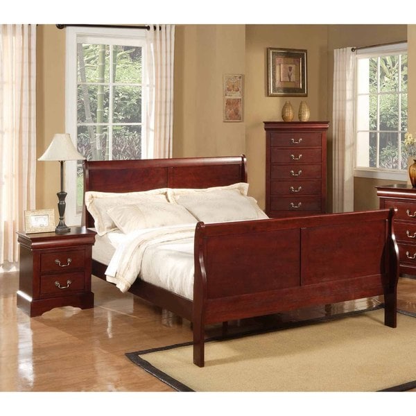 Shop Louis Philippe II Cherry Sleigh Bed - On Sale - Free Shipping Today - 0 - 9160316