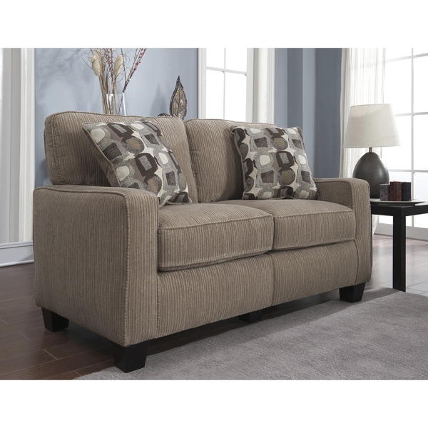 Serta RTA San Paolo Collection 61 inch Platinum Fabric Loveseat Sofa