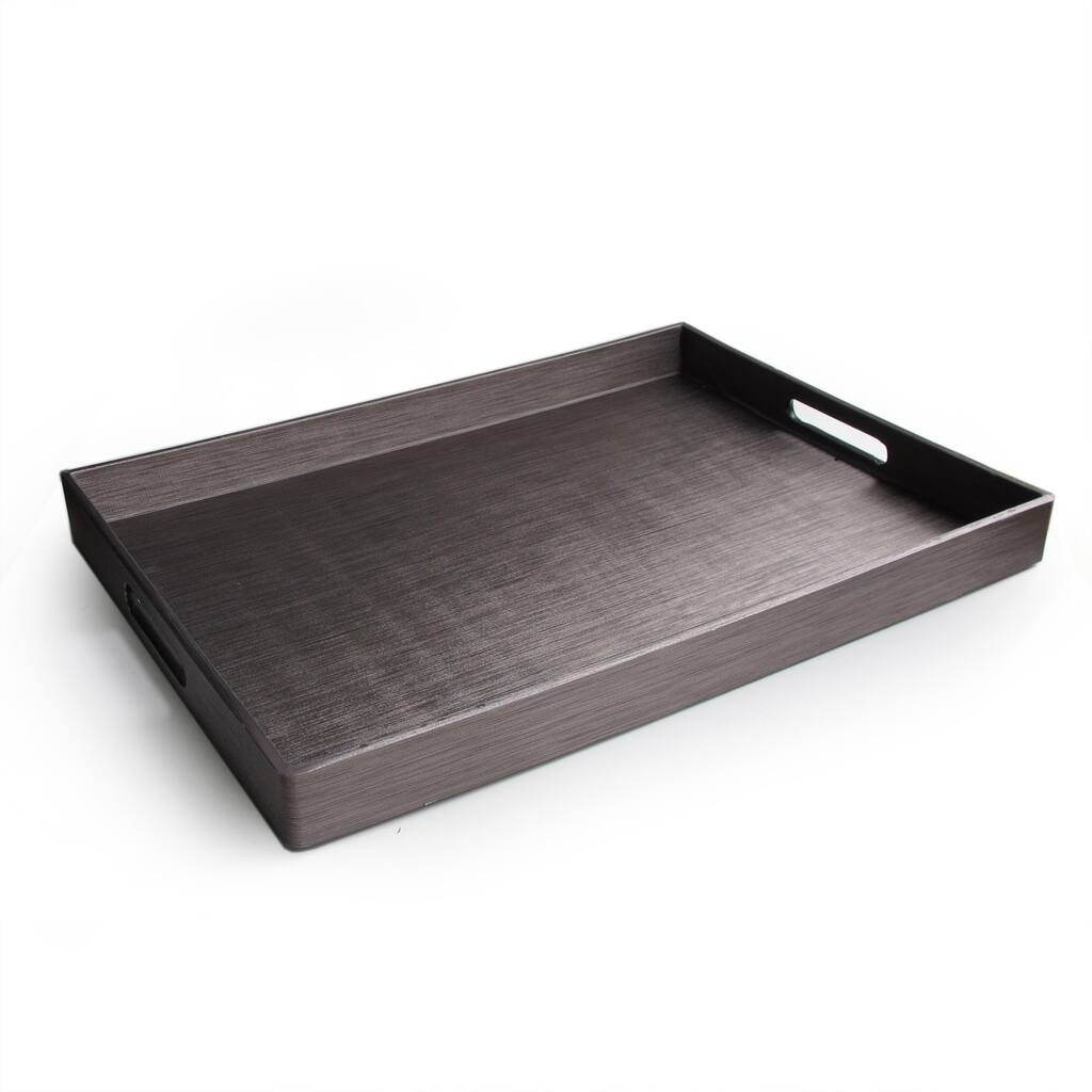 Accents by Jay Grey Rectangular Serving Tray