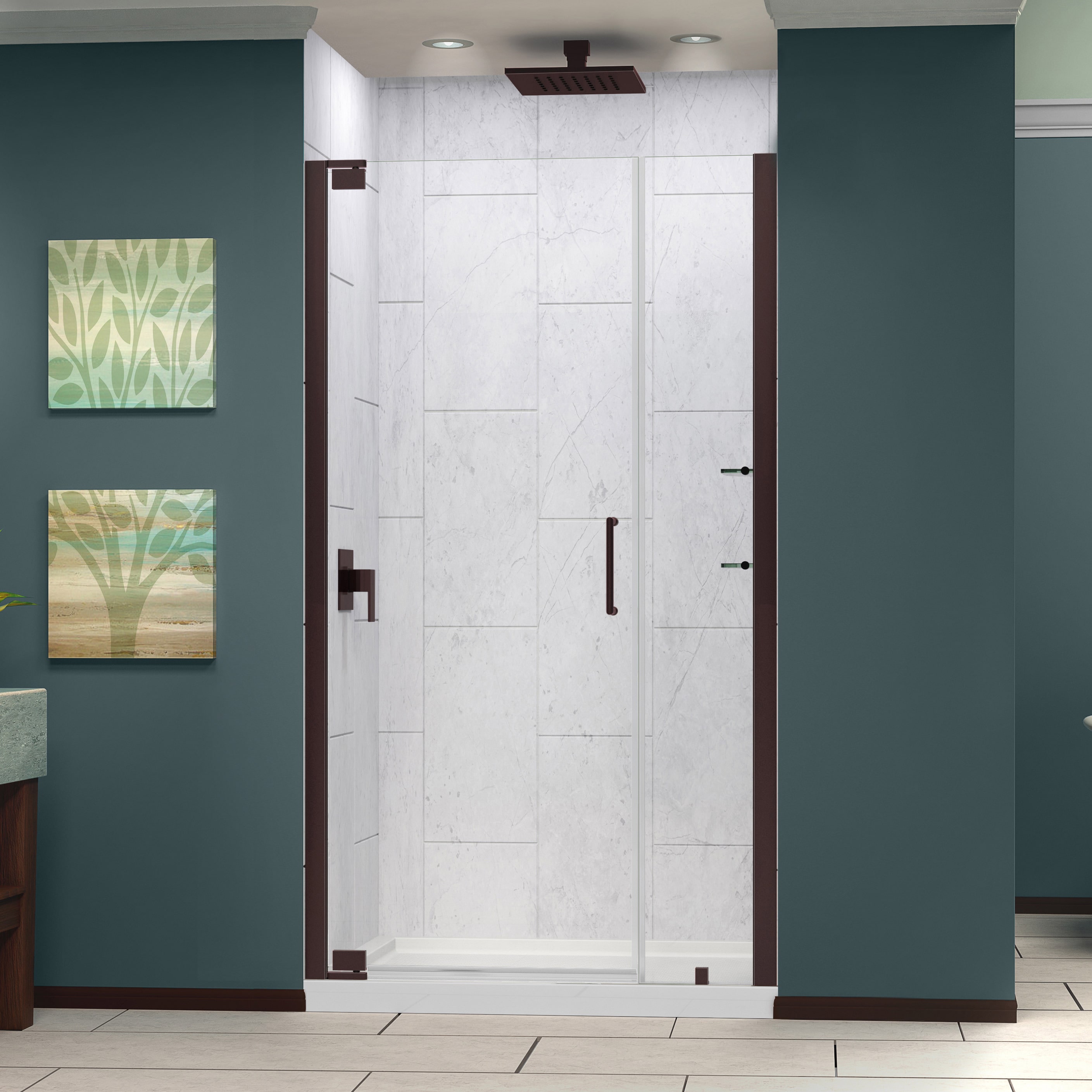 Dreamline Elegance 47.75   49.75 In. W X 72 In. H Frameless Pivot Shower Door