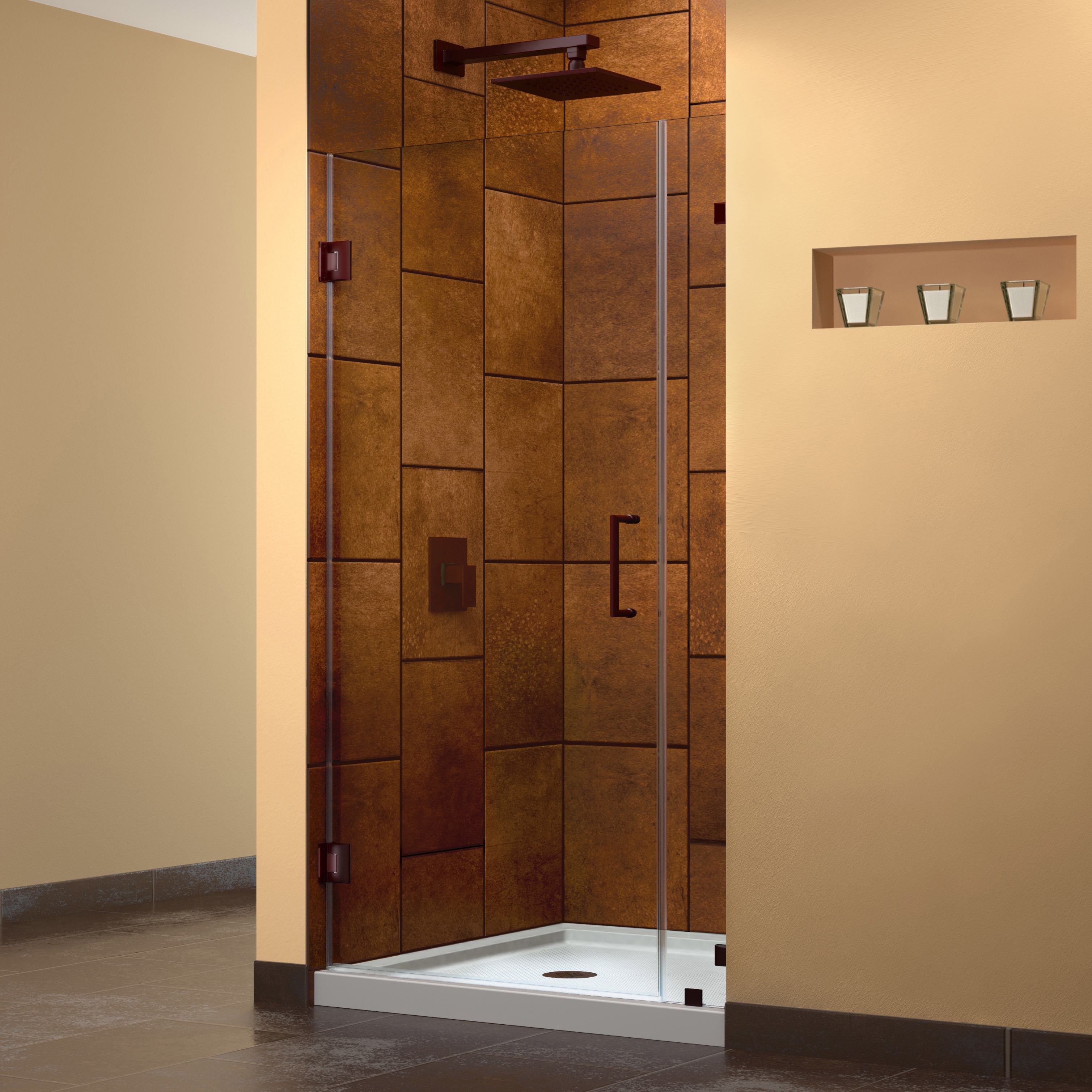 Dreamline Unidoorlux 30 In. W X 72 In. H Frameless Hinged Shower Door