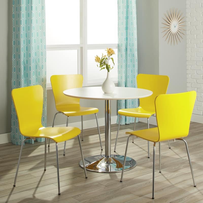 Simple Living Pisa Modern 5-piece Dining Set - Yellow