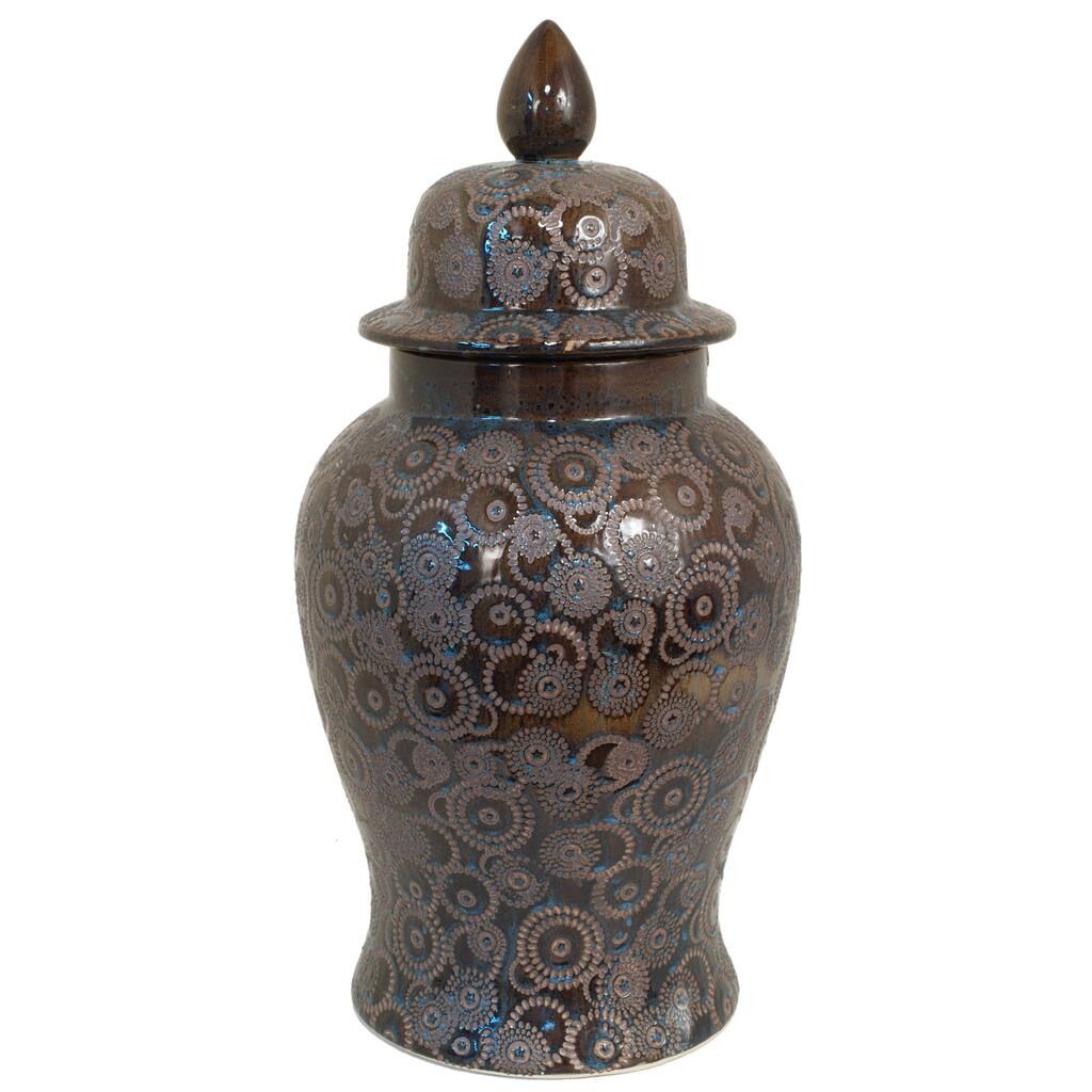 Brown/ BlueTemple Jar
