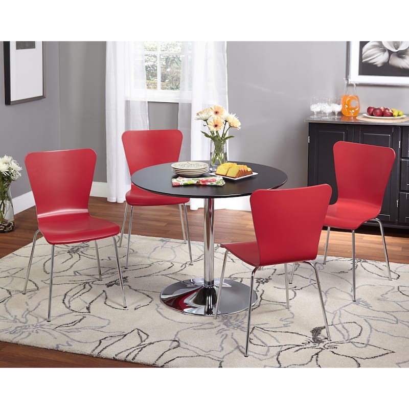 Simple Living Pisa Modern 5pc Dining Set - Red