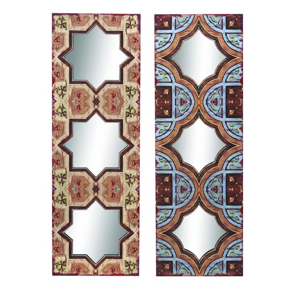 Shop Wood Mirror Wall Plaque S/2 Magnificent Free Shipping Today