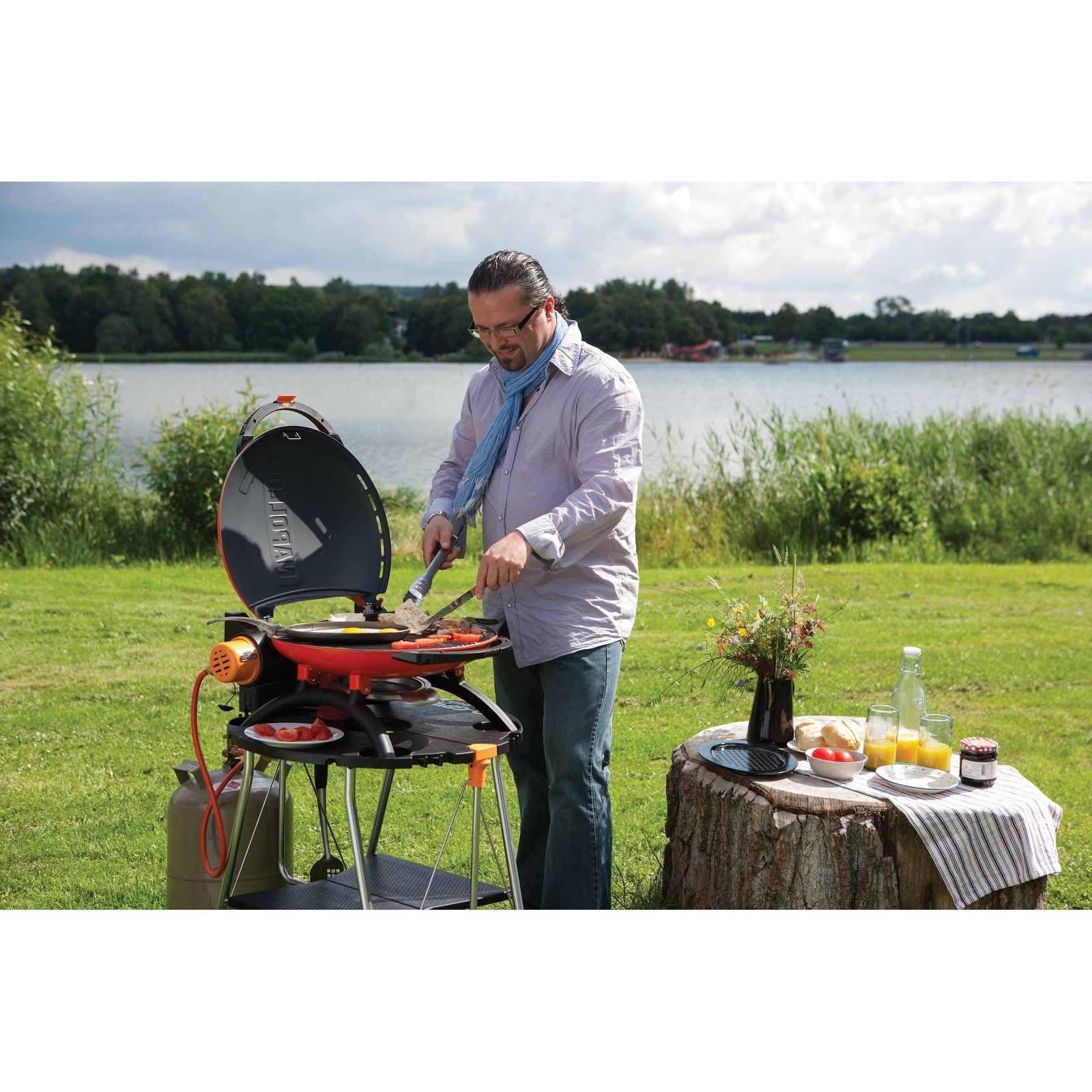 Napoleon Orange Portable Propane Gas Grill