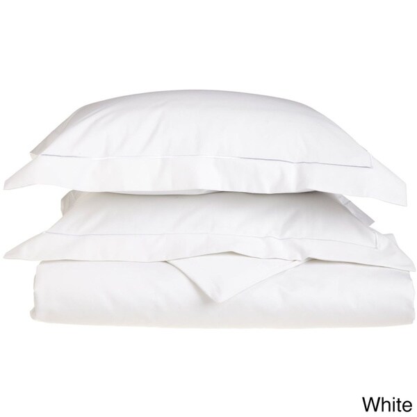 1000TC Egyptian Cotton Duvet Cover Edge Ruffle Button Closure Sateen Solid White