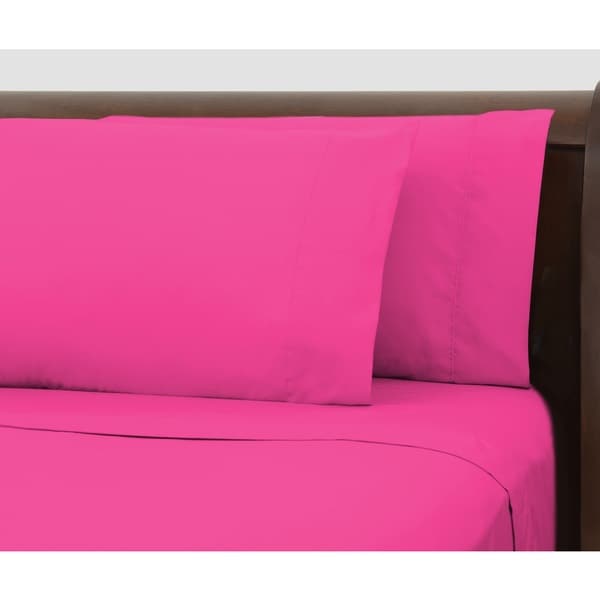 Bright Ideas Pink Wrinkle-resistant Sheet Set - Free ...