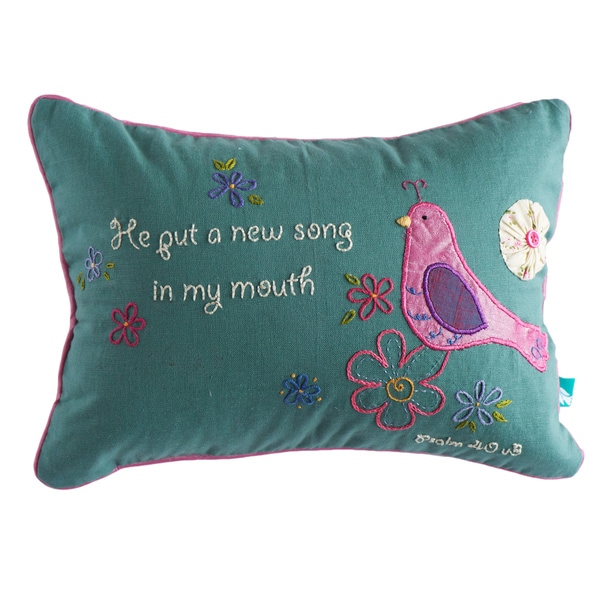 Handmade Inspirational 'Song' Pillow Cover (India)
