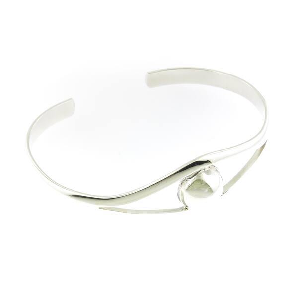 Shop Handmade Sterling Silver Eye Cuff Bracelet (Mexico) On Sale Free Shipping Today
