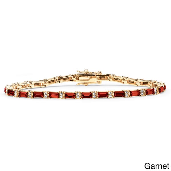 Lillith Star Baguett cut Birthstone Crystal Tennis Bracelet