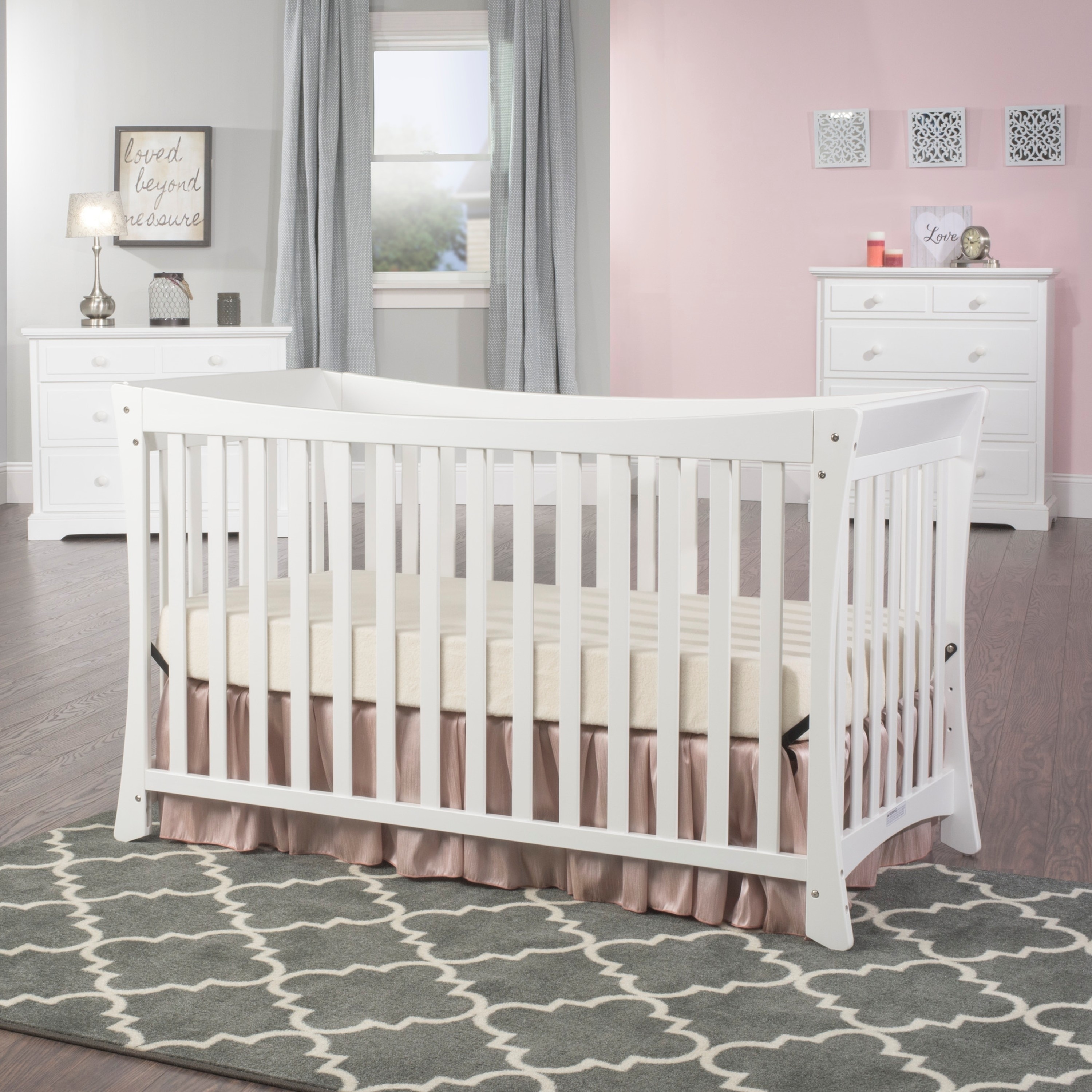 Shop Child Craft Parisian 3 In 1 Stationary Crib In Matte White