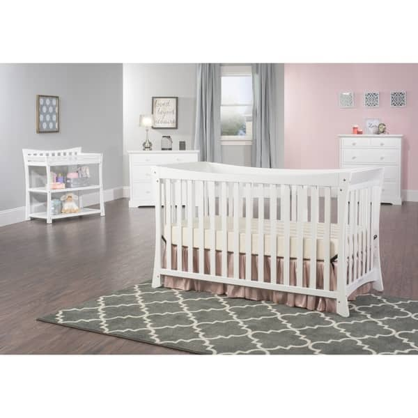 Shop Child Craft Parisian 3 In 1 Stationary Crib In Matte White