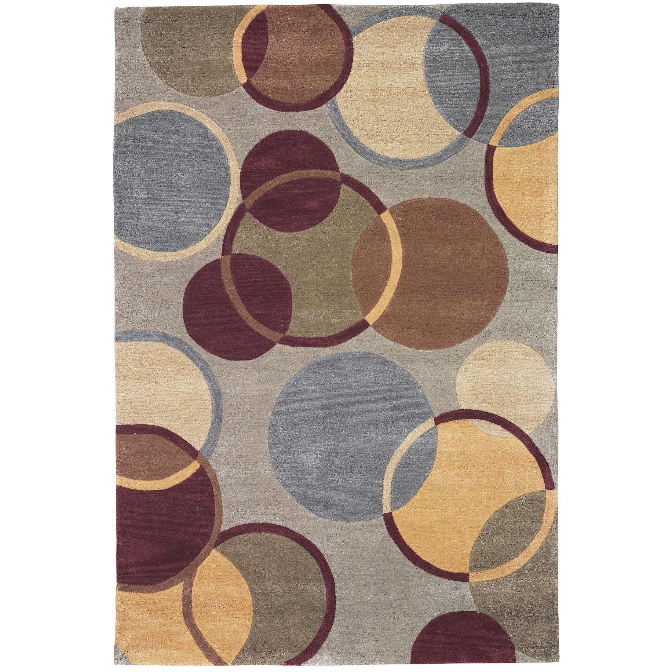 Sands Trio Bounced Green Area Rug (5 X 76)