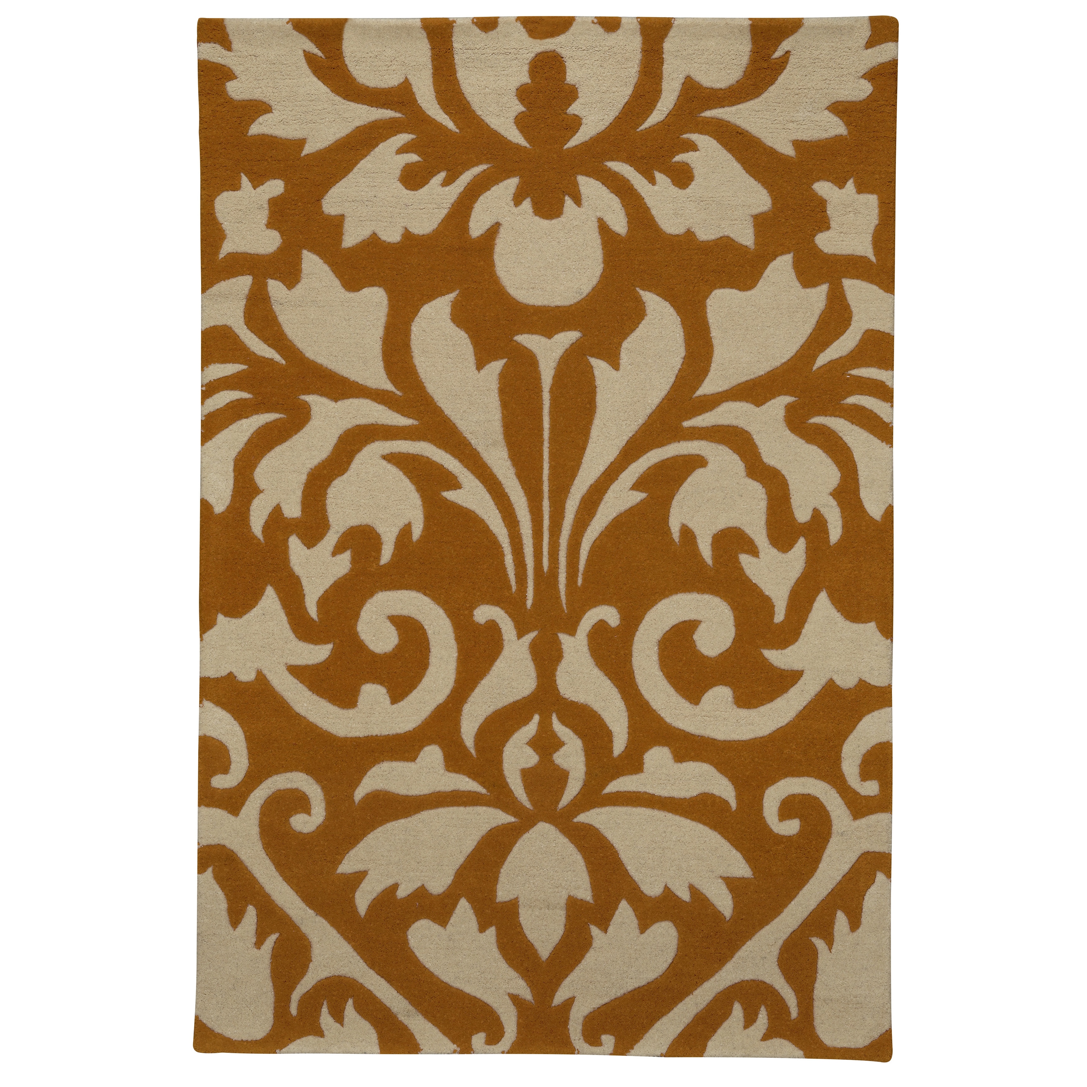 Sands Modern Highlights Two tone Damask Area Rug (5 X 8)