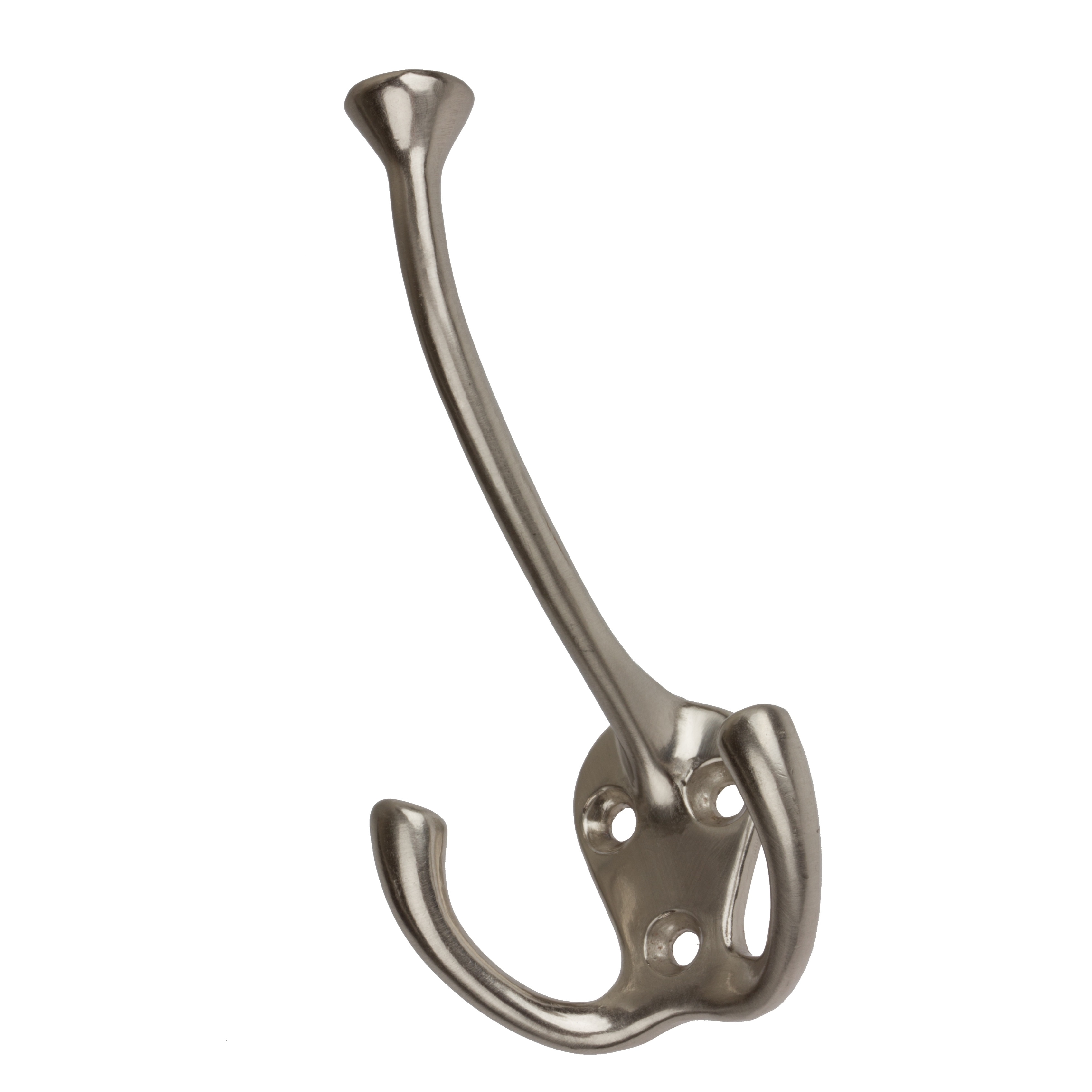 Gliderite Satin Nickel Coat Tri hooks (pack Of 10)