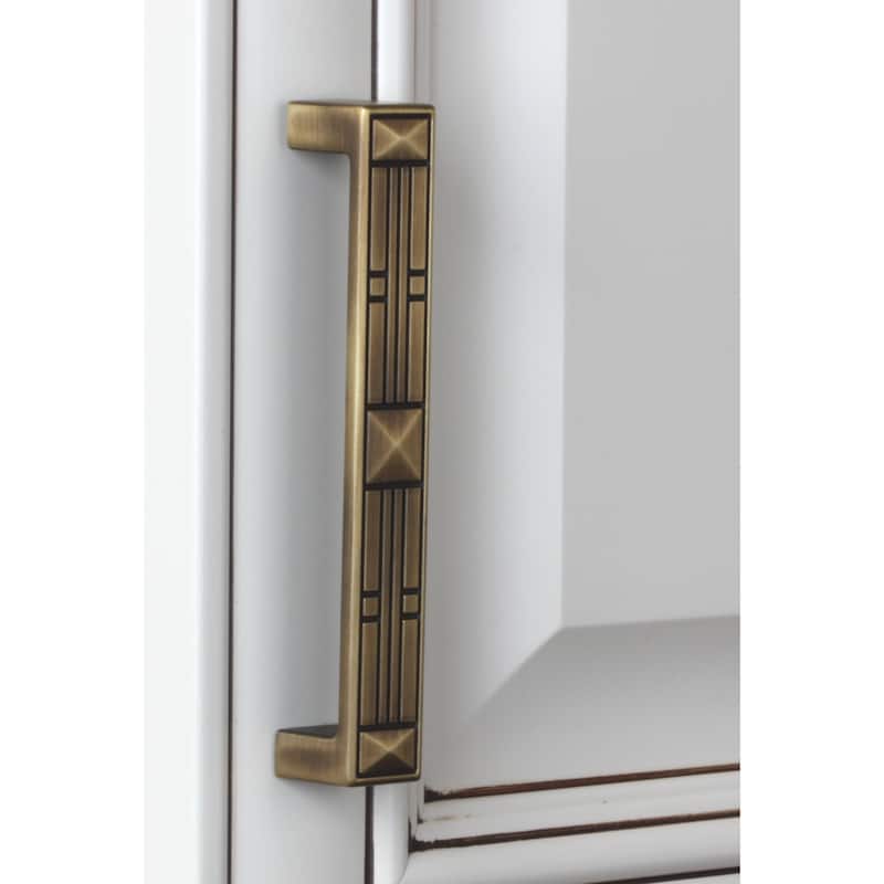 GlideRite 5-inch CC Antique Brass Craftsman Series Cabinet Pulls (Pack of 10)