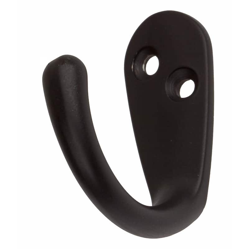 GlideRite Matte Black Robe and Coat Hooks (Pack of 10)