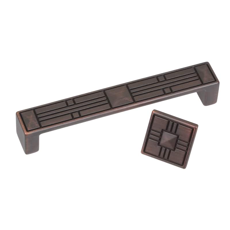 GlideRite 1.25-inch Craftsman Series Oil Rubbed Bronze Square Cabinet Knobs (Pack of 10)