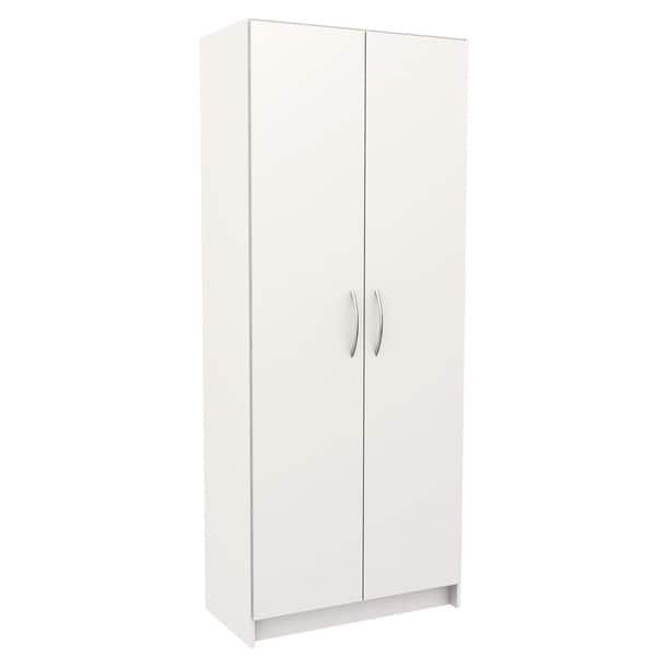 Shop Akadahome 72 Inch 5 Shelf Laminate Storage Cabinet In White