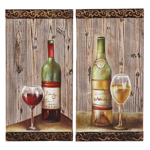 Napa Valley Artisan Wine Bottles Wood Wall Accent Decor