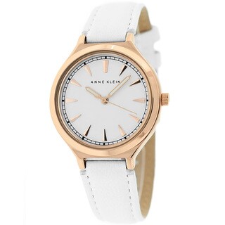 Anne Klein Women's AK-1504RGWT Classic White Leather Watch