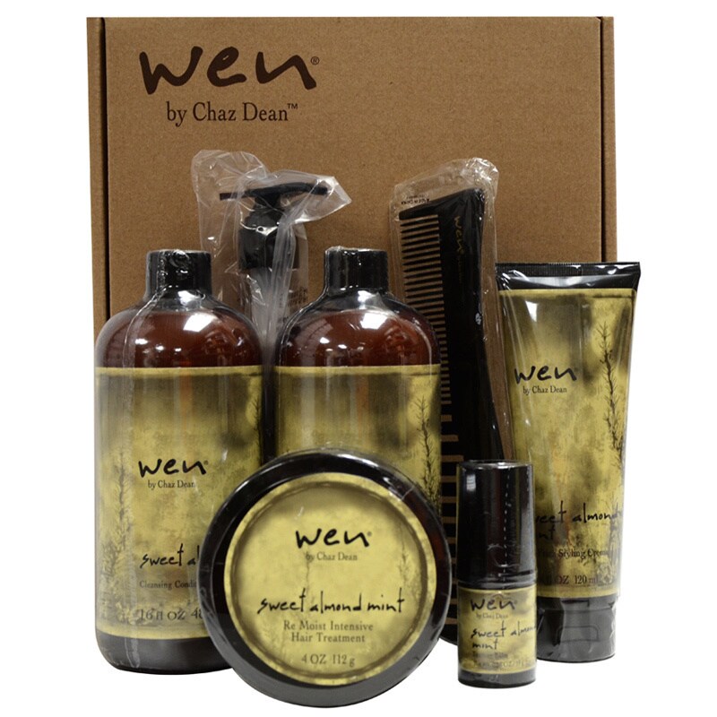 Shop Wen Sweet Almond Mint 5 Piece Hair Care Kit Free Shipping
